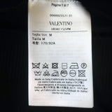 Valentino Taffeta-Sleeve Top Black Knit Size Medium
