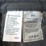 AG Prima Cigarette Leg Jeans Gray Stretch Cotton Size 26 NEW