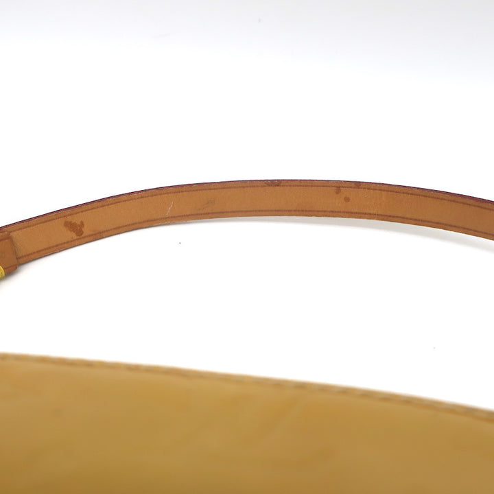 Louis Vuitton Lexington Monogram Vernis Pochette Bag Goldenrod Patent Leather