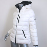 Moncler Herbe Hooded Short Down Puffer Jacket White Size 1