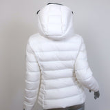 Moncler Herbe Hooded Short Down Puffer Jacket White Size 1