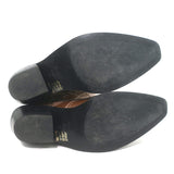 GANNI Embroidered Western Boots Brown Leather Size 39