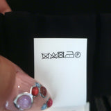 Brunello Cucinelli Monili Side-Stripe Ribbon Tie Pants Black Crepe Size 42