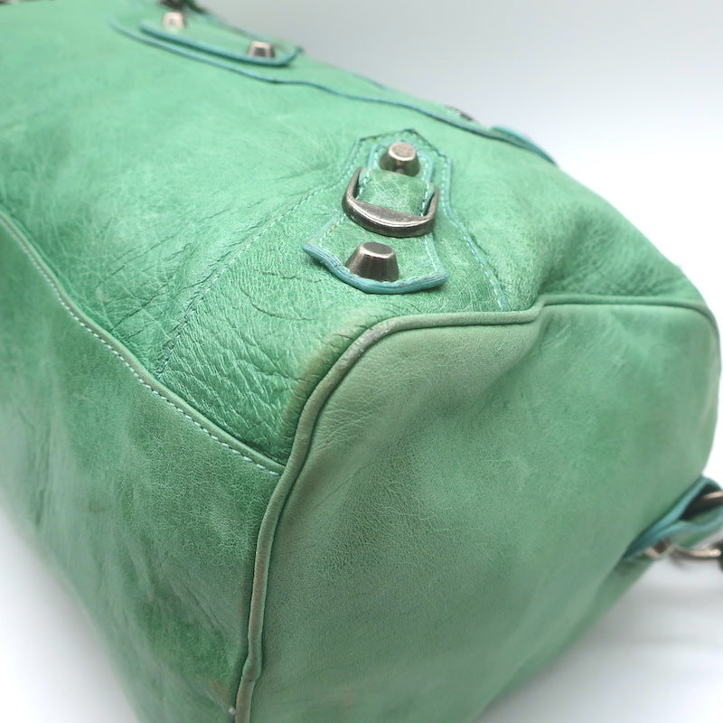 Balenciaga Twiggy Bag Seafoam Chevre Leather