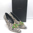 Dries Van Noten Jeweled Zebra Print Suede Pumps Size 39 Pointed Toe Heels