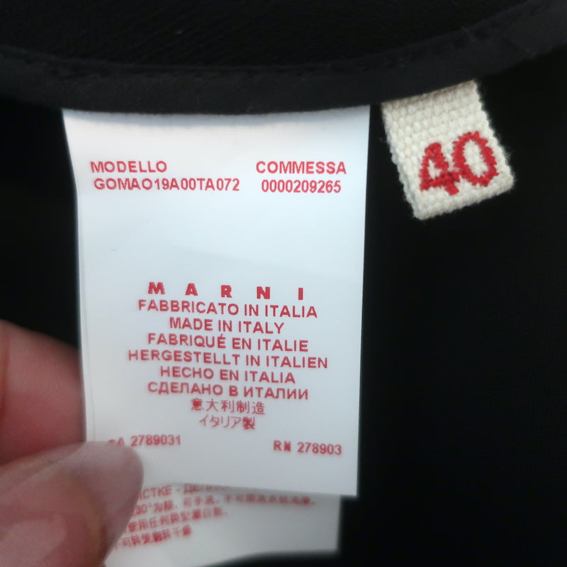 Marni A-Line Skirt Black Crepe Size 40