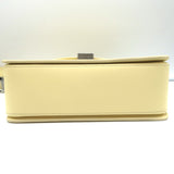 Lanvin Concerto Small Shoulder Bag Pale Yellow Leather NEW