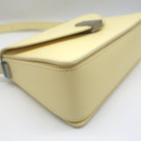 Lanvin Concerto Small Shoulder Bag Pale Yellow Leather NEW