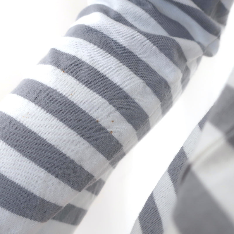 PLAY Comme des Garcons Small Heart Long Sleeve Tee Gray/White Stripe Size Small