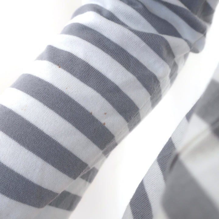 PLAY Comme des Garcons Small Heart Long Sleeve Tee Gray/White Stripe Size Small