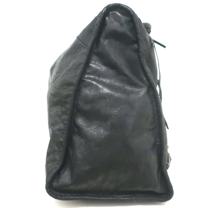 Balenciaga Classic Weekender Bag Black Leather Extra Large Tote