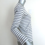 PLAY Comme des Garcons Small Heart Long Sleeve Tee Gray/White Stripe Size Small