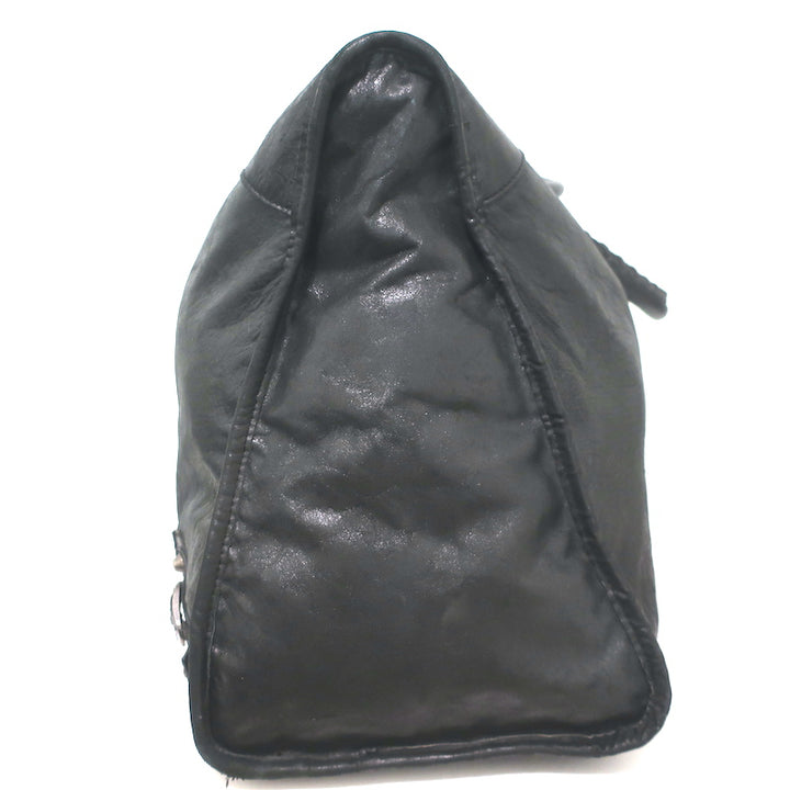 Balenciaga Classic Weekender Bag Black Leather Extra Large Tote