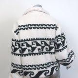 Isabel Marant Etoile Mackensy Fuzzy Jacket Ecru/Black Printed Sherpa Size 34