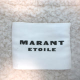 Isabel Marant Etoile Mackensy Fuzzy Jacket Ecru/Black Printed Sherpa Size 34