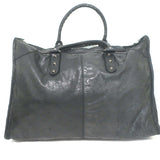 Balenciaga Classic Weekender Bag Black Leather Extra Large Tote