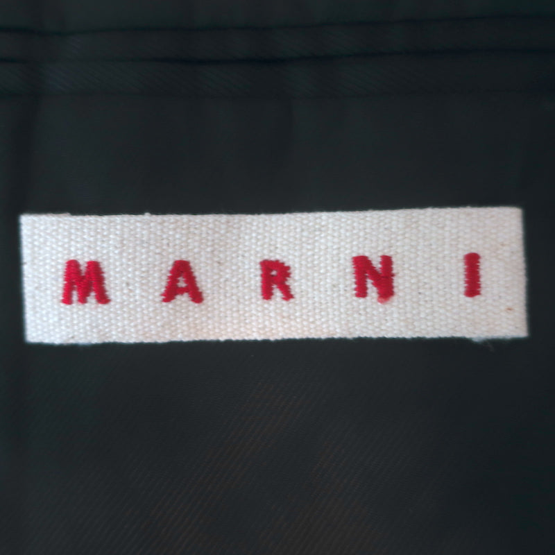 Marni Blazer Black Silk-Blend Size 40 Three-Button Jacket