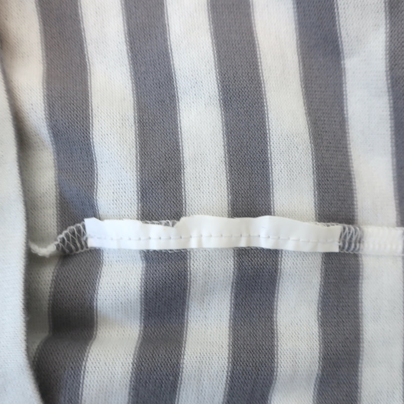PLAY Comme des Garcons Small Heart Long Sleeve Tee Gray/White Stripe Size Small