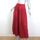 Gucci Side-Stripe Pleated Midi Skirt Red Technical Jersey Size Large