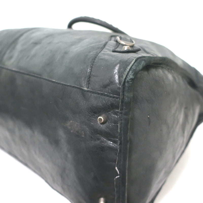 Balenciaga Classic Weekender Bag Black Leather Extra Large Tote