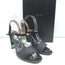 Dries Van Noten Mirrored-Heel Sandal Black Suede & Braided Leather Size 38.5