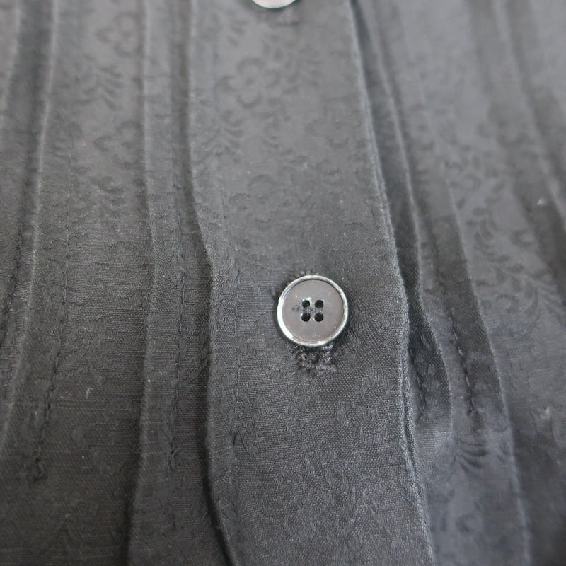 Miu Miu Jacquard Pleated Shirt Jacket Black Size 38