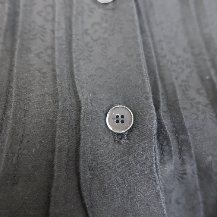 Miu Miu Jacquard Pleated Shirt Jacket Black Size 38