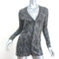 Burberry Sequined Cardigan Gray Wool Size Extra Small V-Neck Sweater