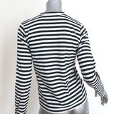 PLAY Comme des Garcons Heart Patch Long Sleeve Tee Black/White Stripe Size Small