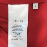 Gucci Side-Stripe Pleated Midi Skirt Red Technical Jersey Size Large
