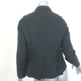 Miu Miu Jacquard Pleated Shirt Jacket Black Size 38