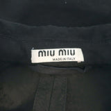 Miu Miu Jacquard Pleated Shirt Jacket Black Size 38