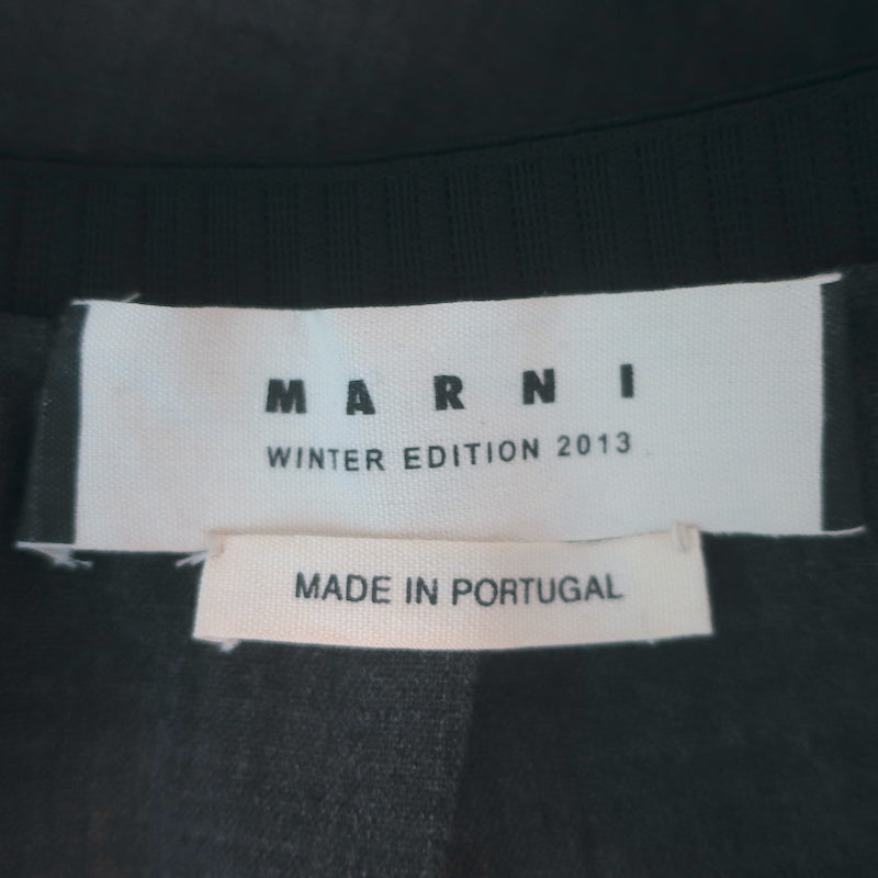 Marni Tulip Hem Skirt Gray Stretch Wool Size 40