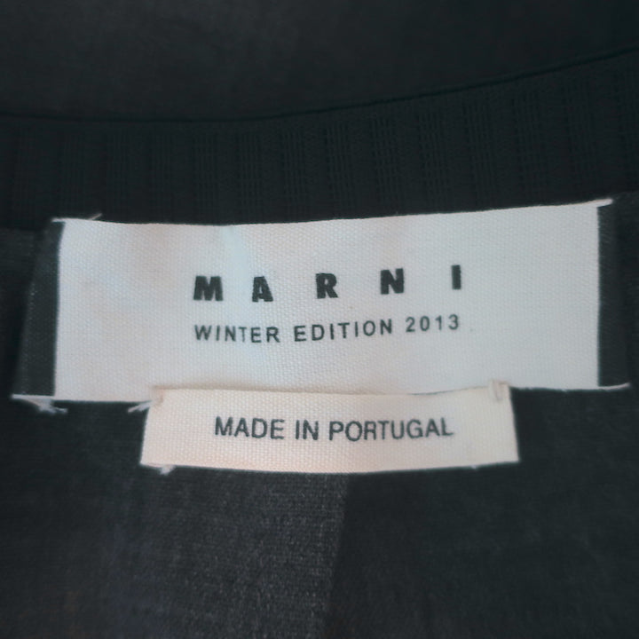 Marni Tulip Hem Skirt Gray Stretch Wool Size 40