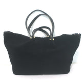 AllSaints Allington Shearling Tote Black Extra Large Shoulder Bag