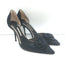 Giorgio Armani Rosette d'Orsay Pumps Black Satin Size 37 Pointed Toe Heels NEW