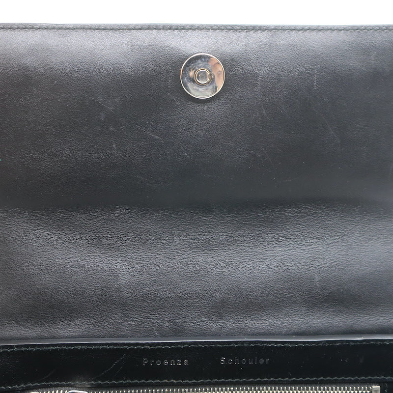 Proenza Schouler PS11 Mini Classic Striped Crossbody Bag Patent Leather &amp; Suede