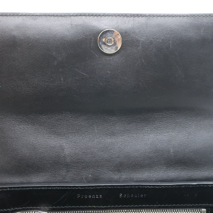 Proenza Schouler PS11 Mini Classic Striped Crossbody Bag Patent Leather &amp; Suede