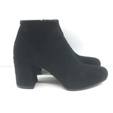 Prada Ankle Boots Black Suede Size 37 Hidden Platform Booties