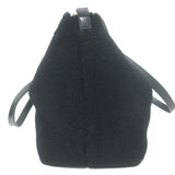 AllSaints Allington Shearling Tote Black Extra Large Shoulder Bag