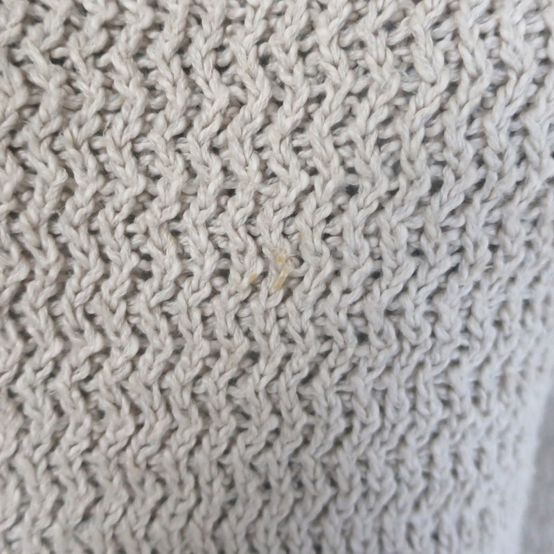 Loro Piana Buttoned-Shoulder Turtleneck Sweater Oatmeal Cotton-Cashmere Size 38