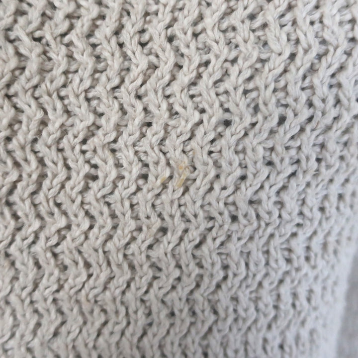Loro Piana Buttoned-Shoulder Turtleneck Sweater Oatmeal Cotton-Cashmere Size 38