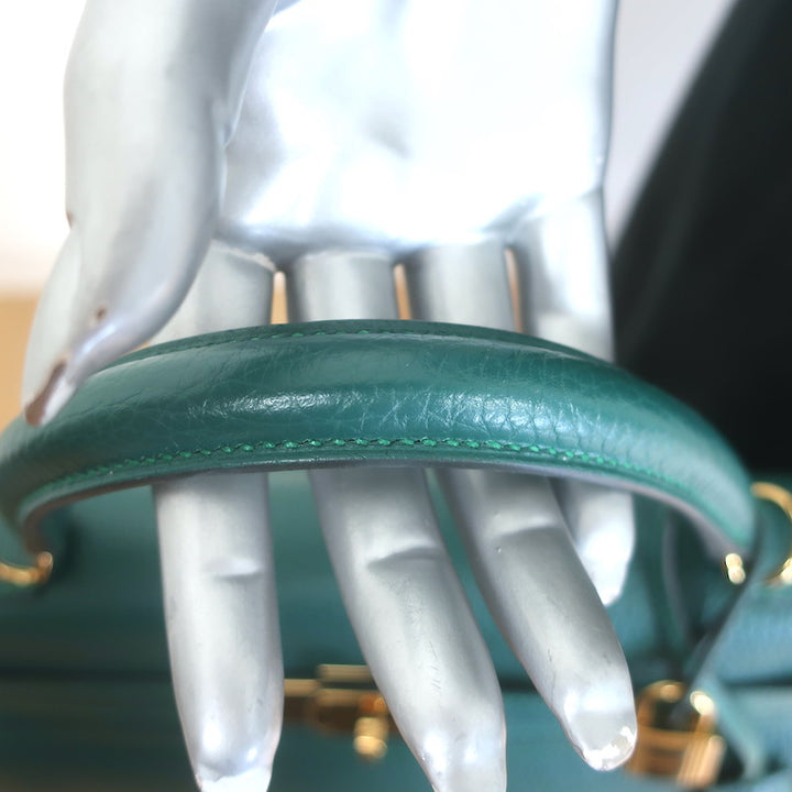Hermes Kelly 32 Bag Malachite Togo Leather Gold Hardware