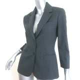 The Row Schoolboy Jacket Grey Wool Size 6 Two-Button Jacket