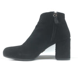 Prada Ankle Boots Black Suede Size 37 Hidden Platform Booties