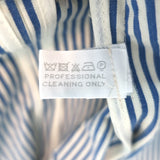 Marni Seersucker Coat Blue/White Striped Cotton Size 40 Open-Front Jacket NEW