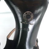 Dries Van Noten Mirrored-Heel Sandal Black Suede & Braided Leather Size 38.5