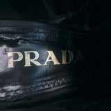 Prada Ankle Boots Black Suede Size 37 Hidden Platform Booties