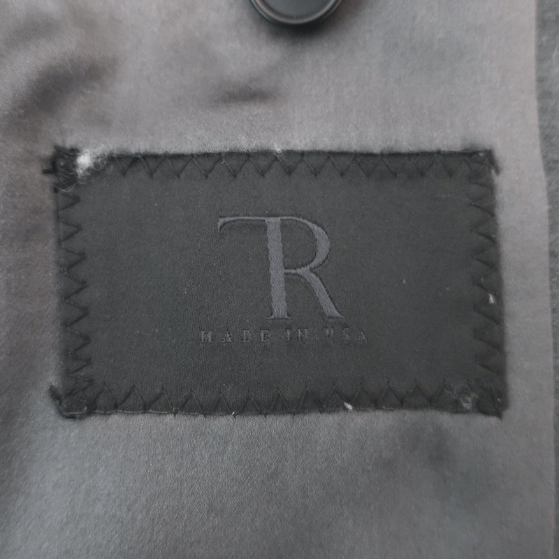 The Row Schoolboy Jacket Grey Wool Size 6 Two-Button Jacket