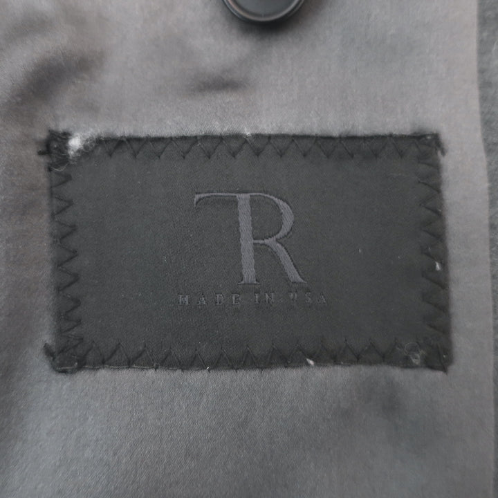 The Row Schoolboy Jacket Grey Wool Size 6 Two-Button Jacket